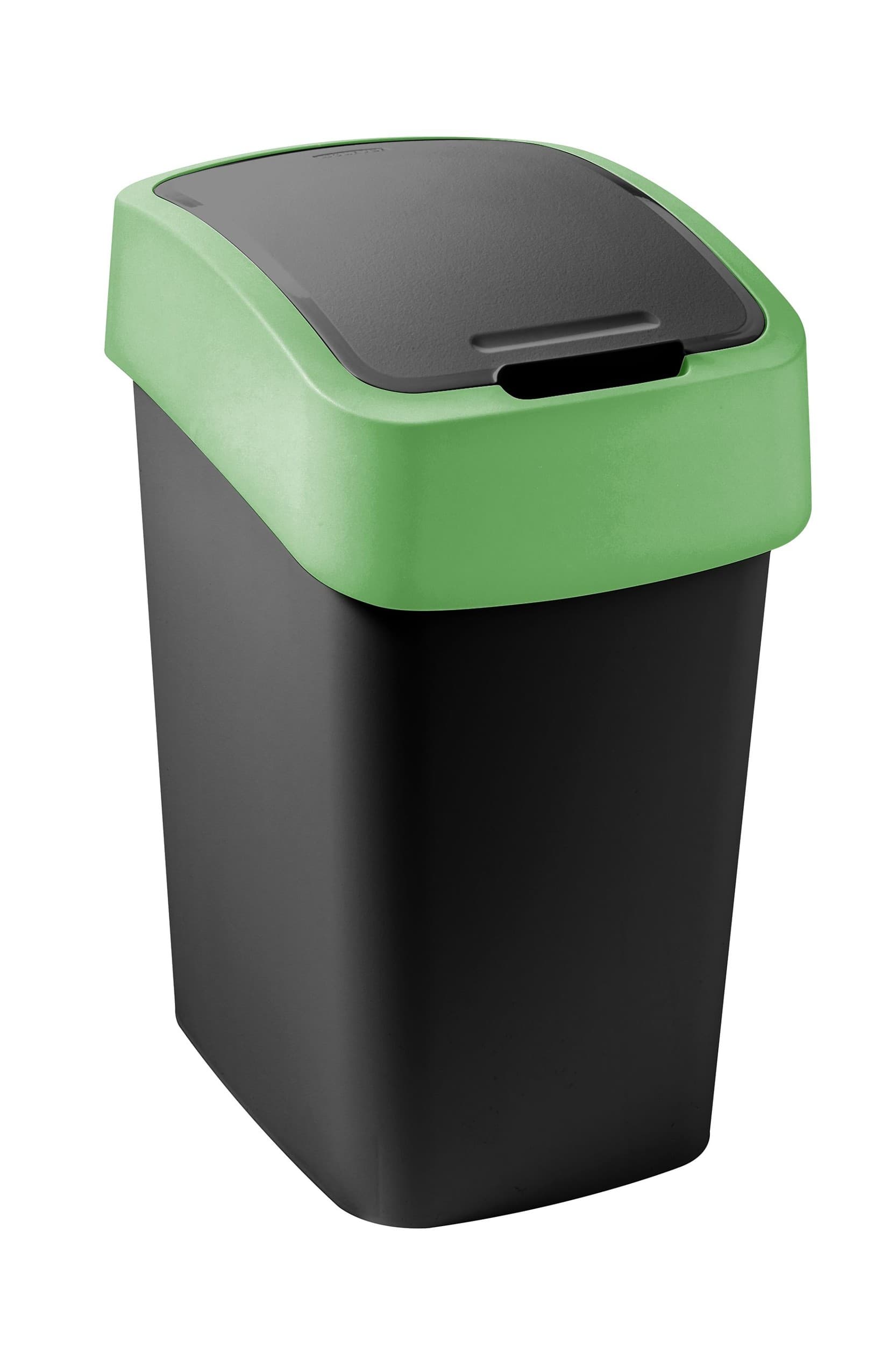 Curver Odpadkový koš Flip Bin 9L ČERNÝ/ZELENÝ