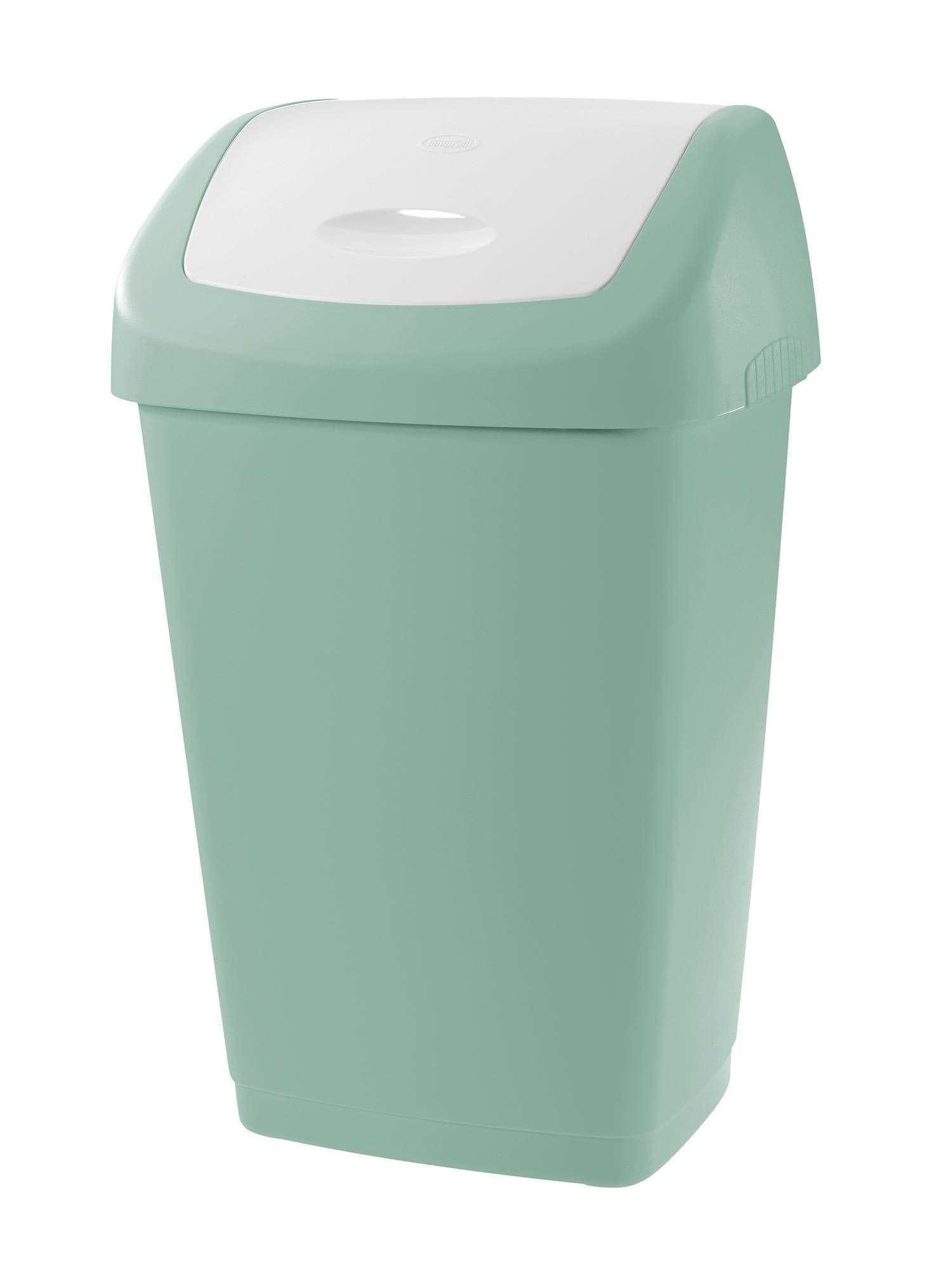 Odpadkový koš AURORA 50 l zelená/bílá