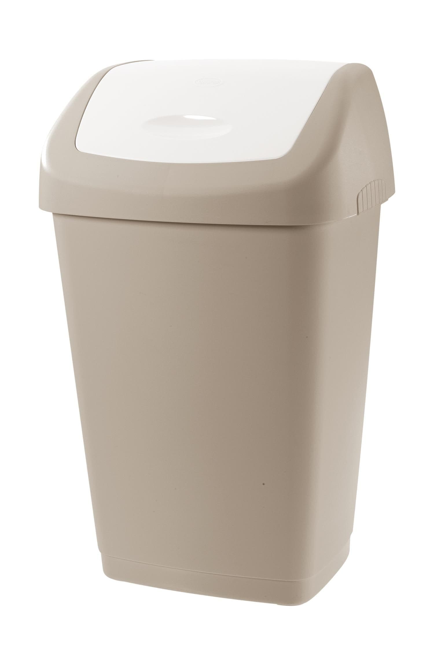 Odpadkový koš AURORA 15 l šedohnědá/bílá