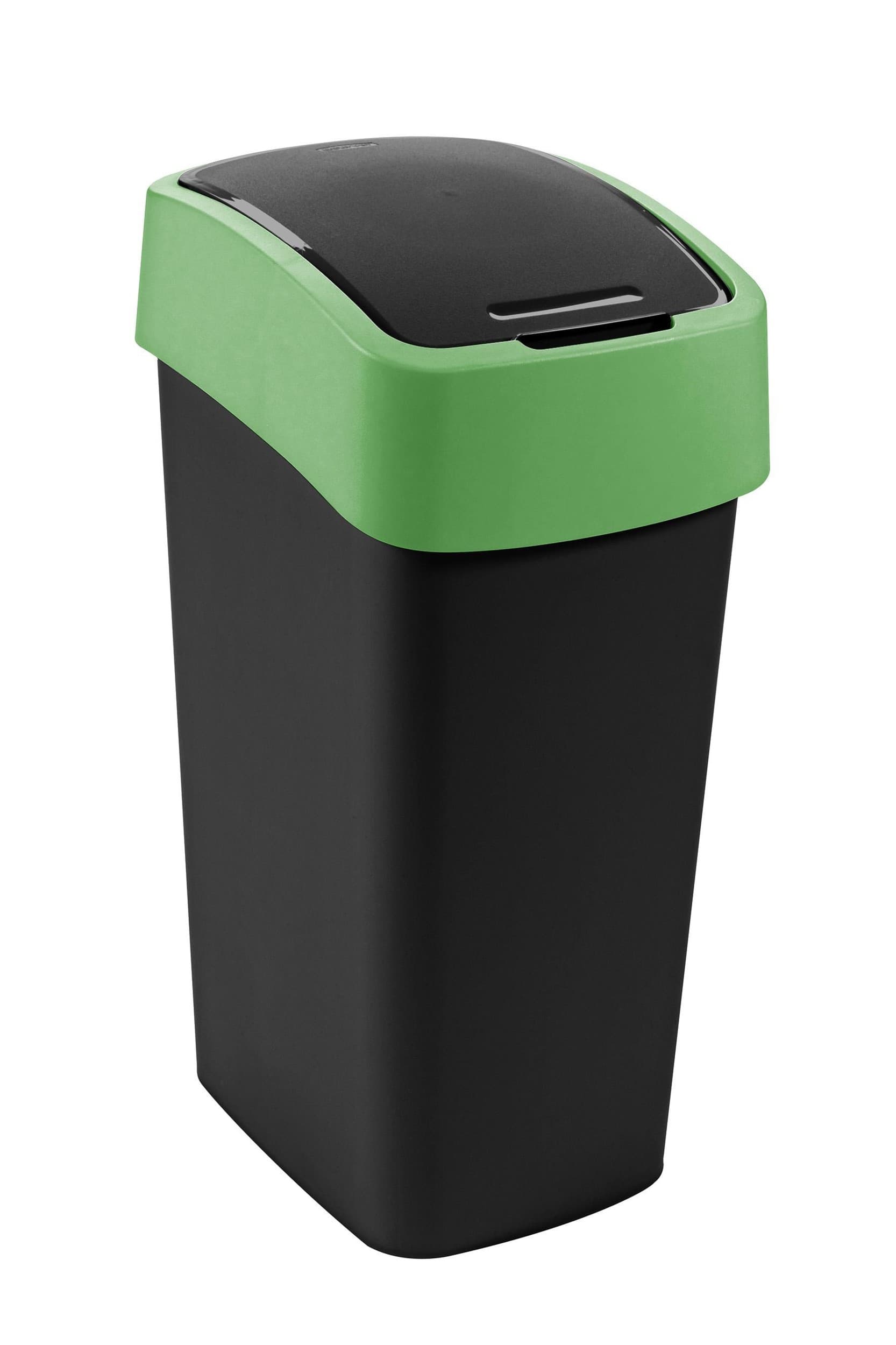 Curver Odpadkový koš Flip Bin 45L ČERNÝ/ZELENÝ