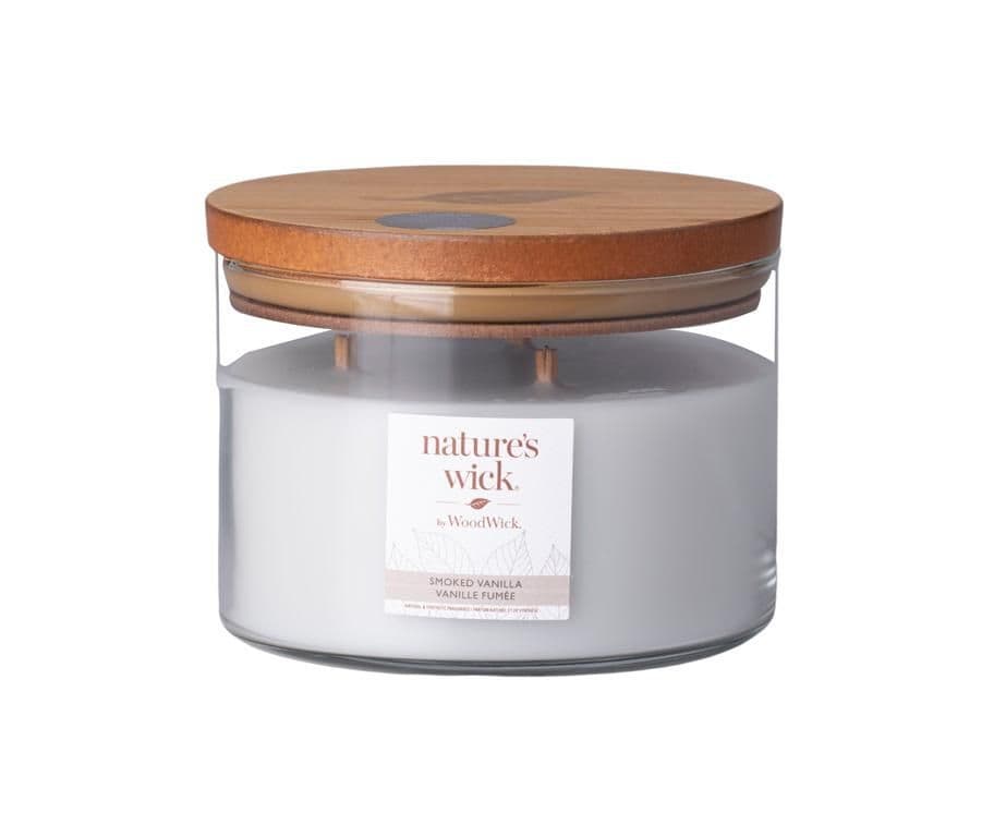Wood Wick Nature'S Wick Tumbler velký 3 knoty Smoked Vanilla 433 g