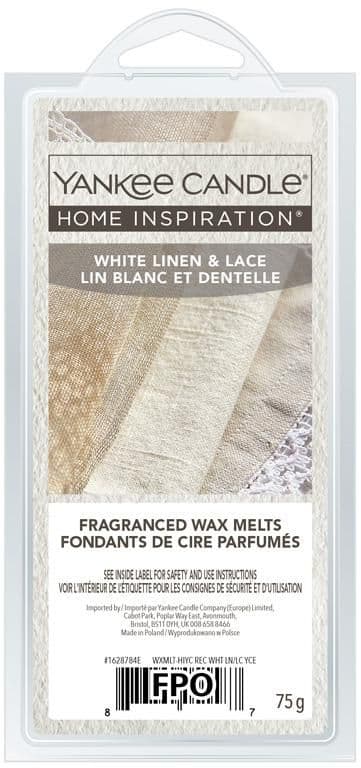 Yankee Candle Home Inspiration Vonný vosk White Linen&Lace 75g