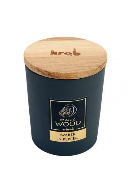 Krab Svíčka Magic Wood Amber&Pepper 300g