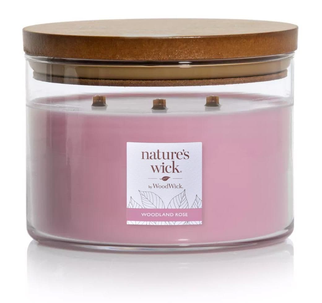 Wood Wick Nature'S Wick Tumbler velký 3 knoty Woodland Rose 433 g