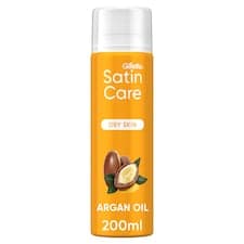 Gillette Satin Care, Dámský Gel Na Holení, s obsahem arganového oleje pro suchou pokožku