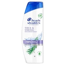 Head & Shoulders Thick & Strong Šampon Proti Lupům 400 ml. S Výtažkem z Rozmarýnu