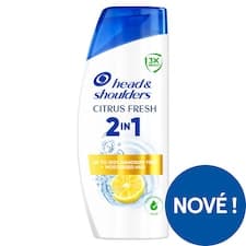 Head & Shoulders Šampon a Kondicionér Proti Lupům Citrus Fresh 2v1, 400 ml. Vlasy Bez Lupů