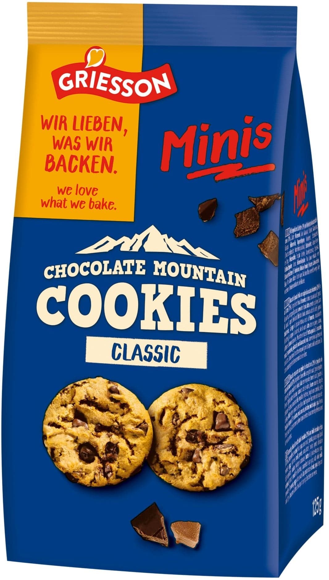 Griesson Cookies Mini Classic sušenky s hořkou a mléčnou čokoládou