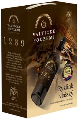 Valtické podzemí VALTICKÉ PODZEMÍ BIB Ryzlink vlašský 2021 moravské zemské víno polosuché