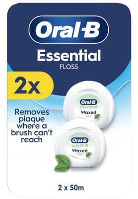 Oral-B Dentální nit Essential Mint, 2x 50 m (voskovaná)