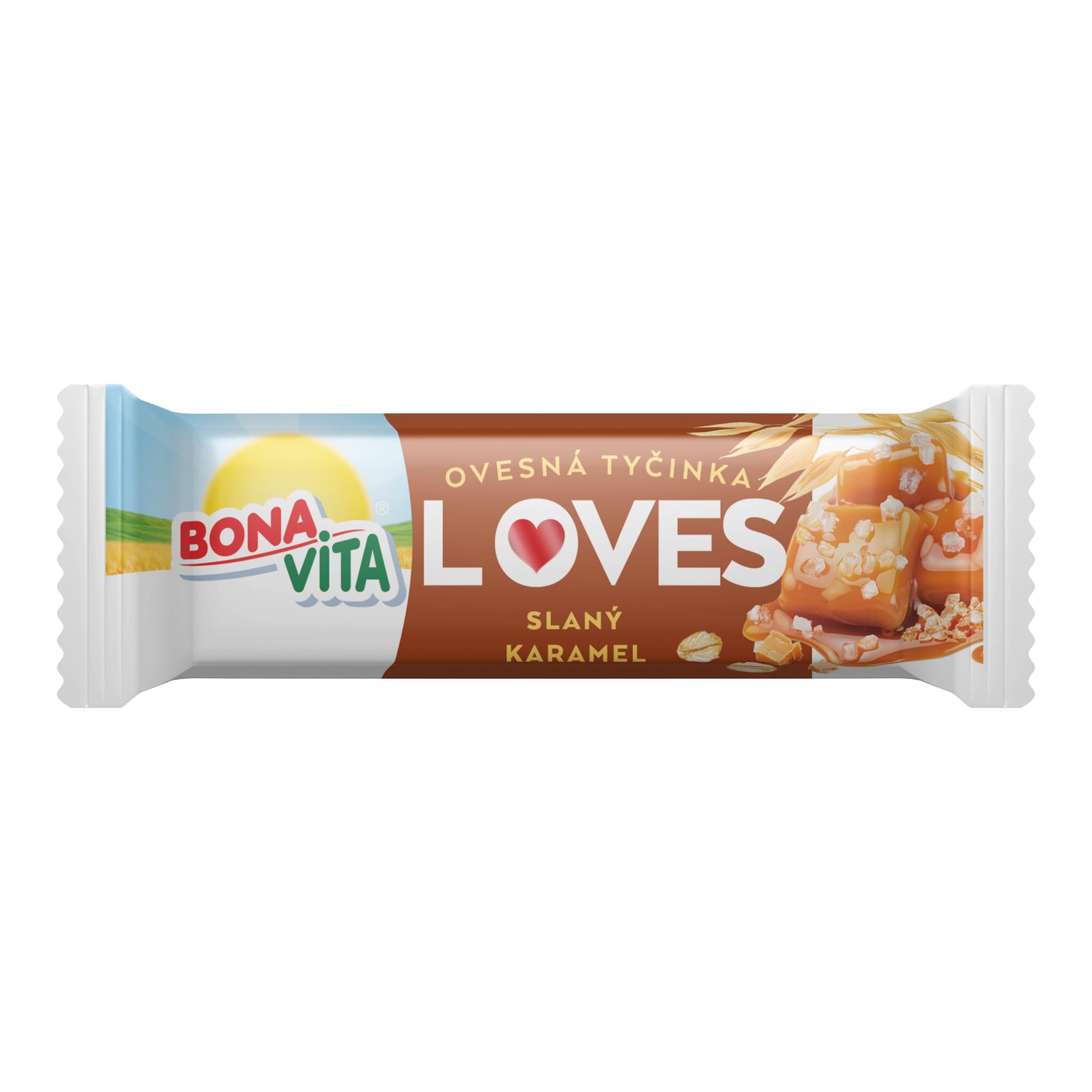 Bonavita LOVES Ovesná tyčinka slaný karamel 40 g