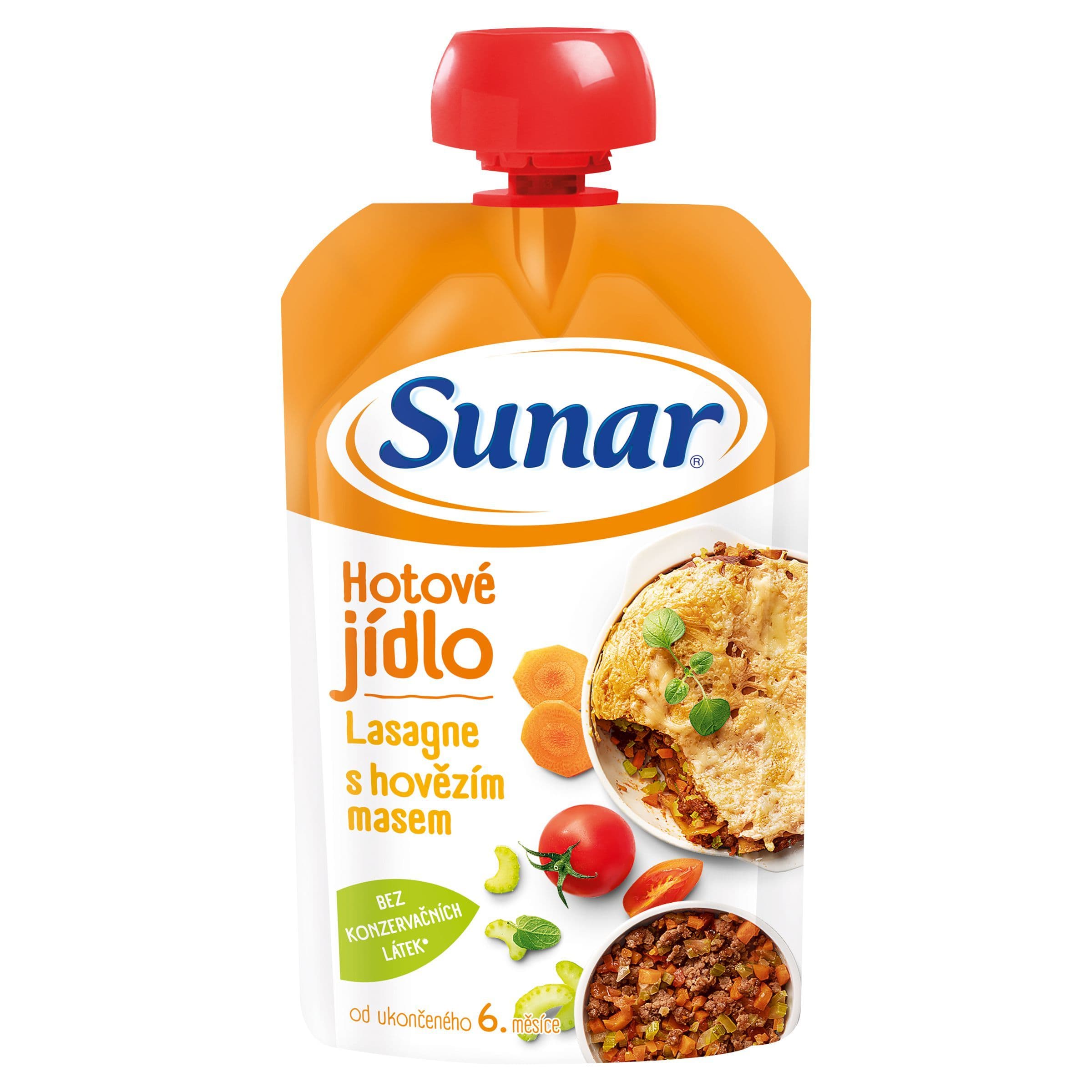 Sunar Příkrm lasagne s hovězím masem 6m+ 120 g