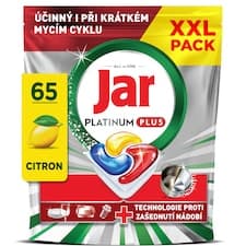 Jar Platinum Plus Kapsle Do Myčky Nádobí, Lemon, , 65 Kapsle,  Výkonný I Během Krátkých Cyklů