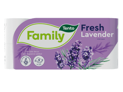 Tento Toaletní papír Family Lavender 2vrstvý, 8 rolí
