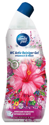 Ambi Pur WC Active gel Růžový ibišek & Růže