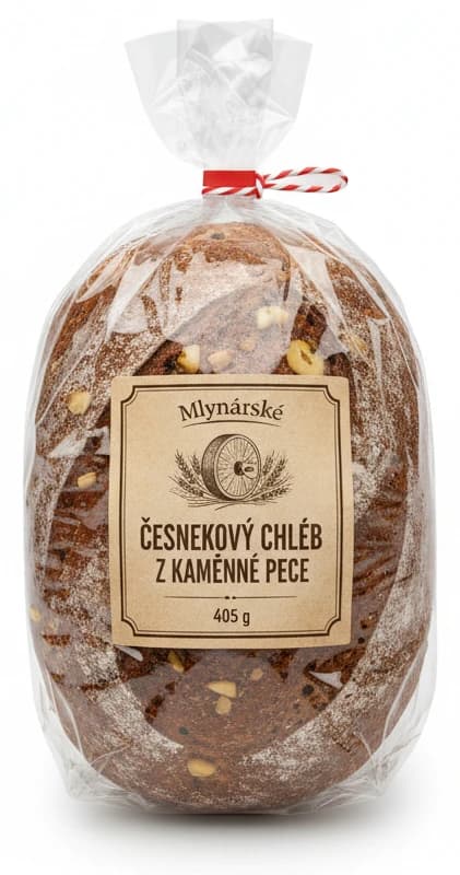 Česnekový chléb z kamenné pece