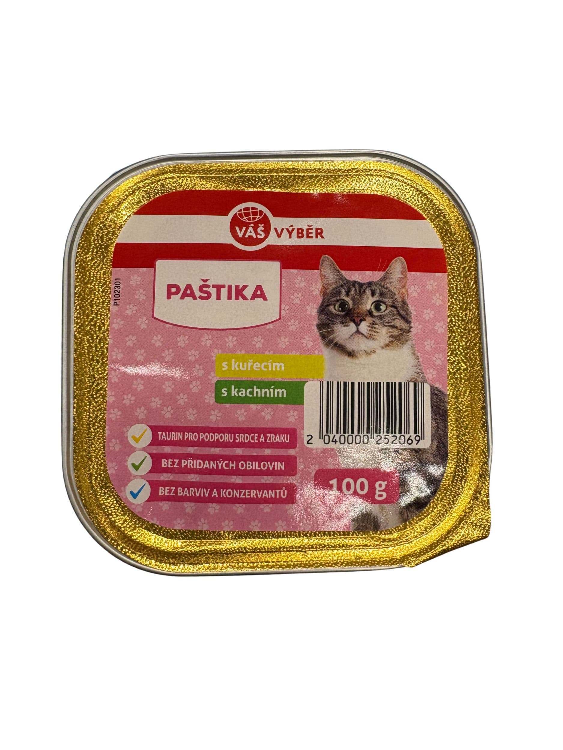 Váš Výběr Paštika s kuřecím & kachním pamlsek pro kočky 100 g