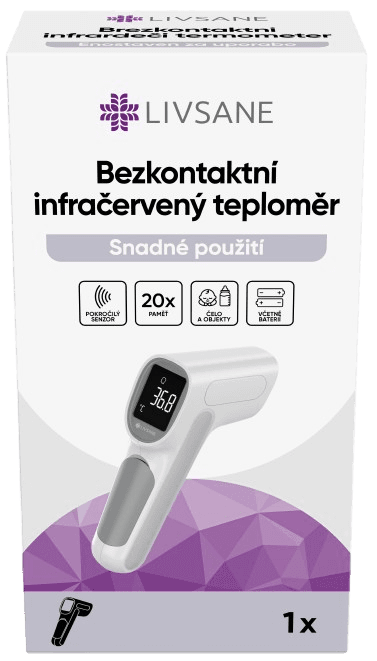 LIVSANE Bezkontaktní infračervený teploměr 1ks