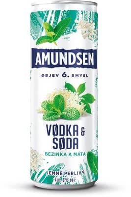 Amundsen Vodka & Soda Bezinka a Máta (6%)