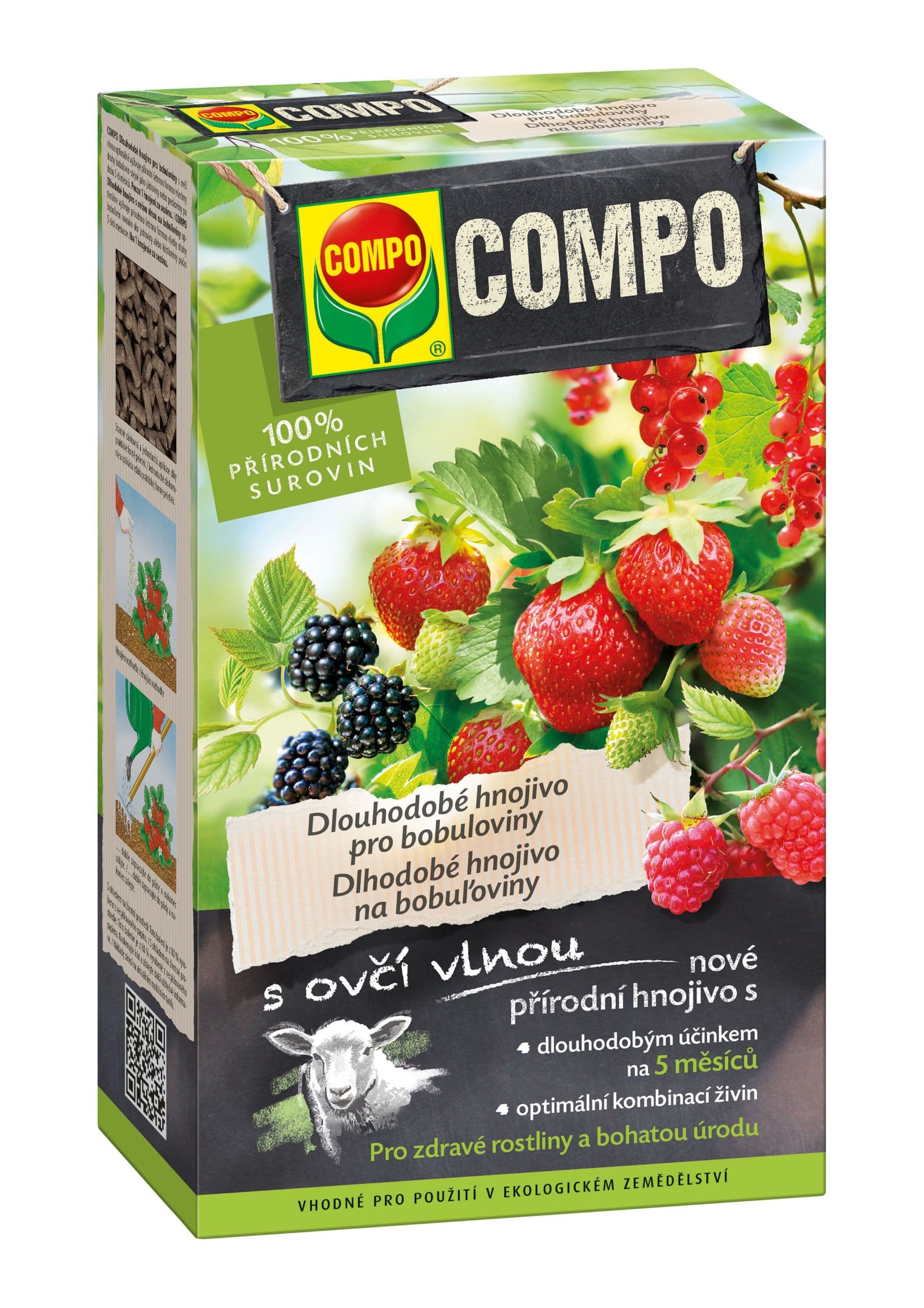Compo Dlouhodobé hnojivo pro bobuloviny s ovčí vlnou 750 g