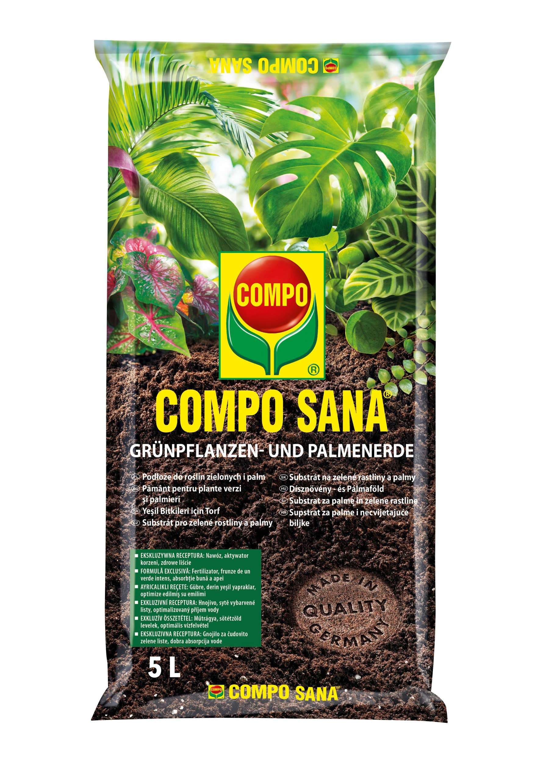 Compo SANA® Substrát pro zelené rostliny a palmy 5 l