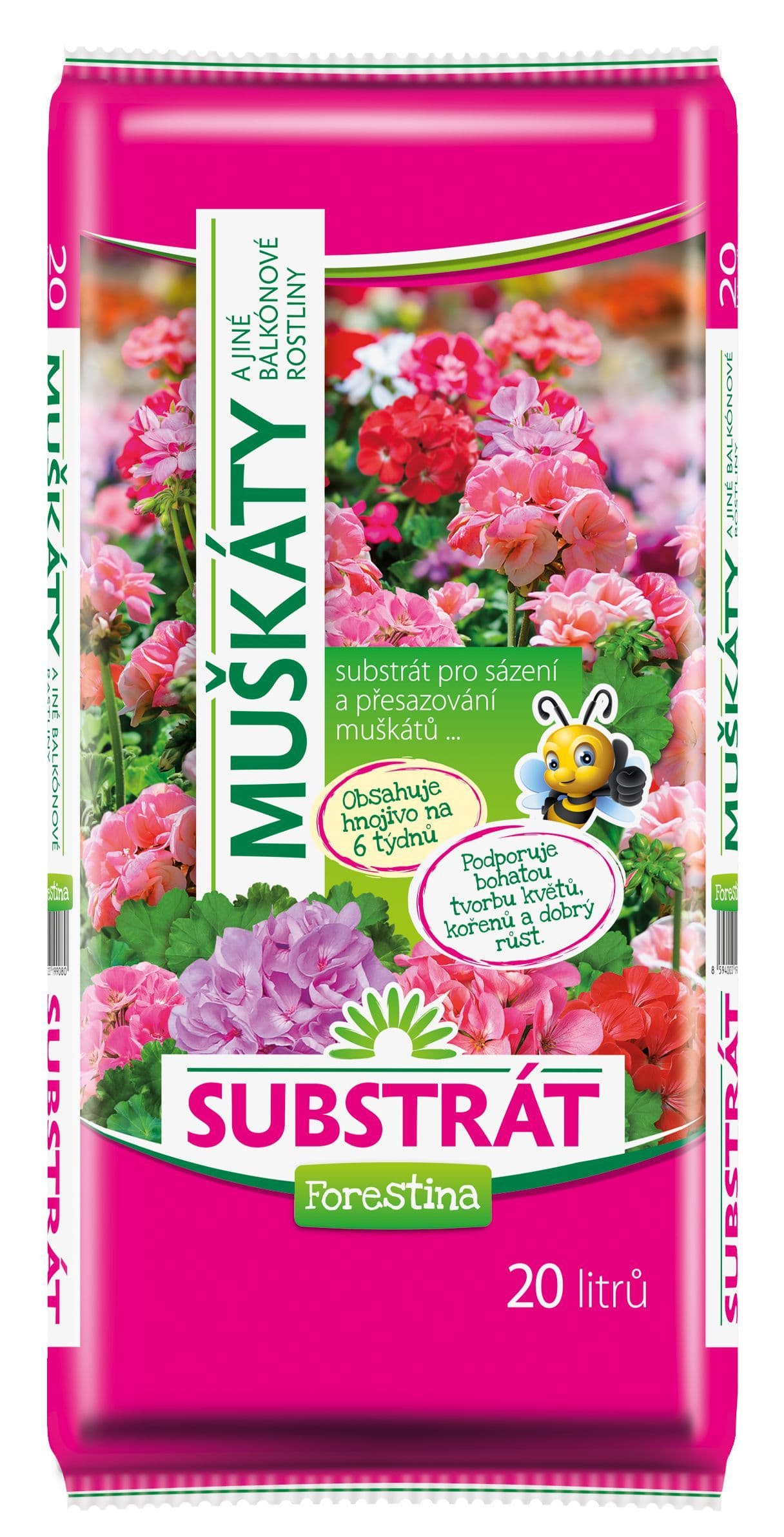 Forestina Substrát pro muškáty a balkónové rostliny 20 l