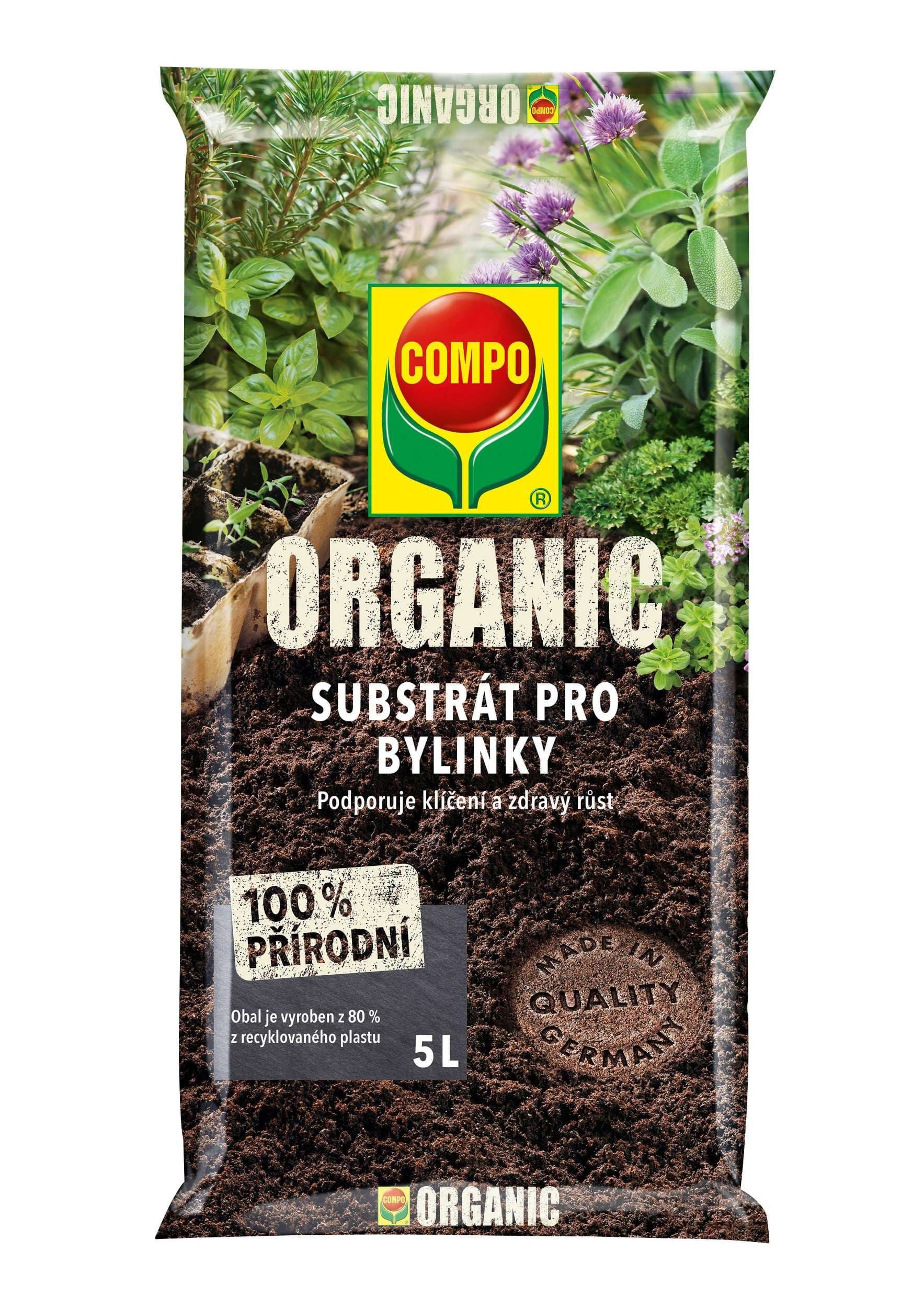 Compo ORGANIC Substrát pro bylinky a výsev 5 l