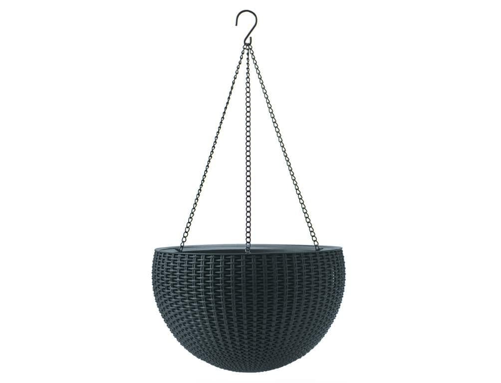 Obal na květník SPHERE PLANTER závěsný antracit d35x22cm 1 ks