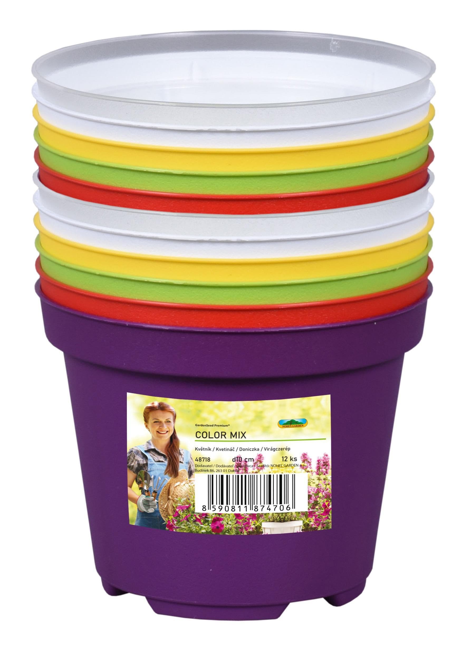 Květník sadbový COLOR MIX d10cm 12ks