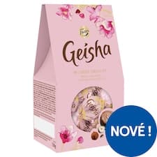 Fazer Geisha Mléčné čokoládové bonbony s náplní z lískových oříšků a nugátu 130g