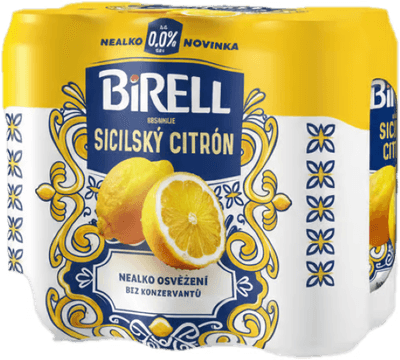Birell 0.0 Sicilský citrón nealko pivo 6x500ml plech