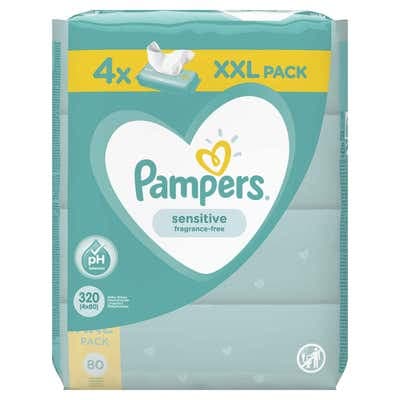 Pampers Wipes Sensitive XXL, 4x 80 ks