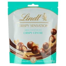 Lindt Crispy Sensation mléčné čokoládové bonbóny s náplní z oplatky 140g