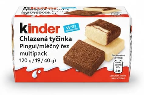 Kinder Chlazená tyčinka multipack Pingui/mléčný řez