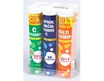 maxi vita Vitamíny šumivé tablety mix 6 ks tuba