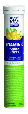 Maxi Vita Vitamin C + zinek + šípek, 20 tablet
