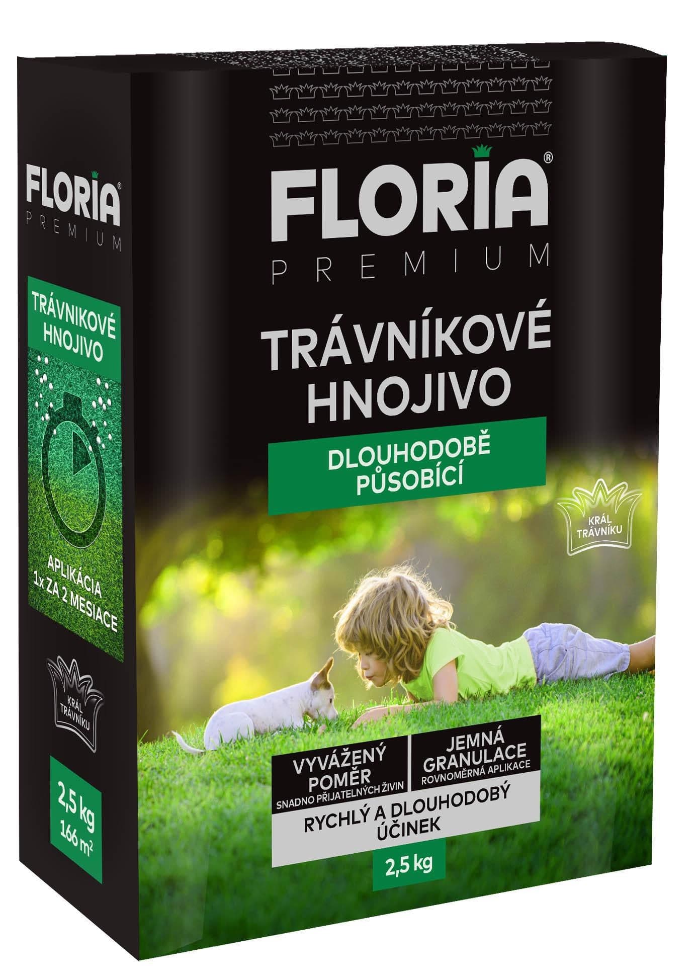 FLORIA Trávníkové hnojivo dlouhodobě působící 2,5 kg
