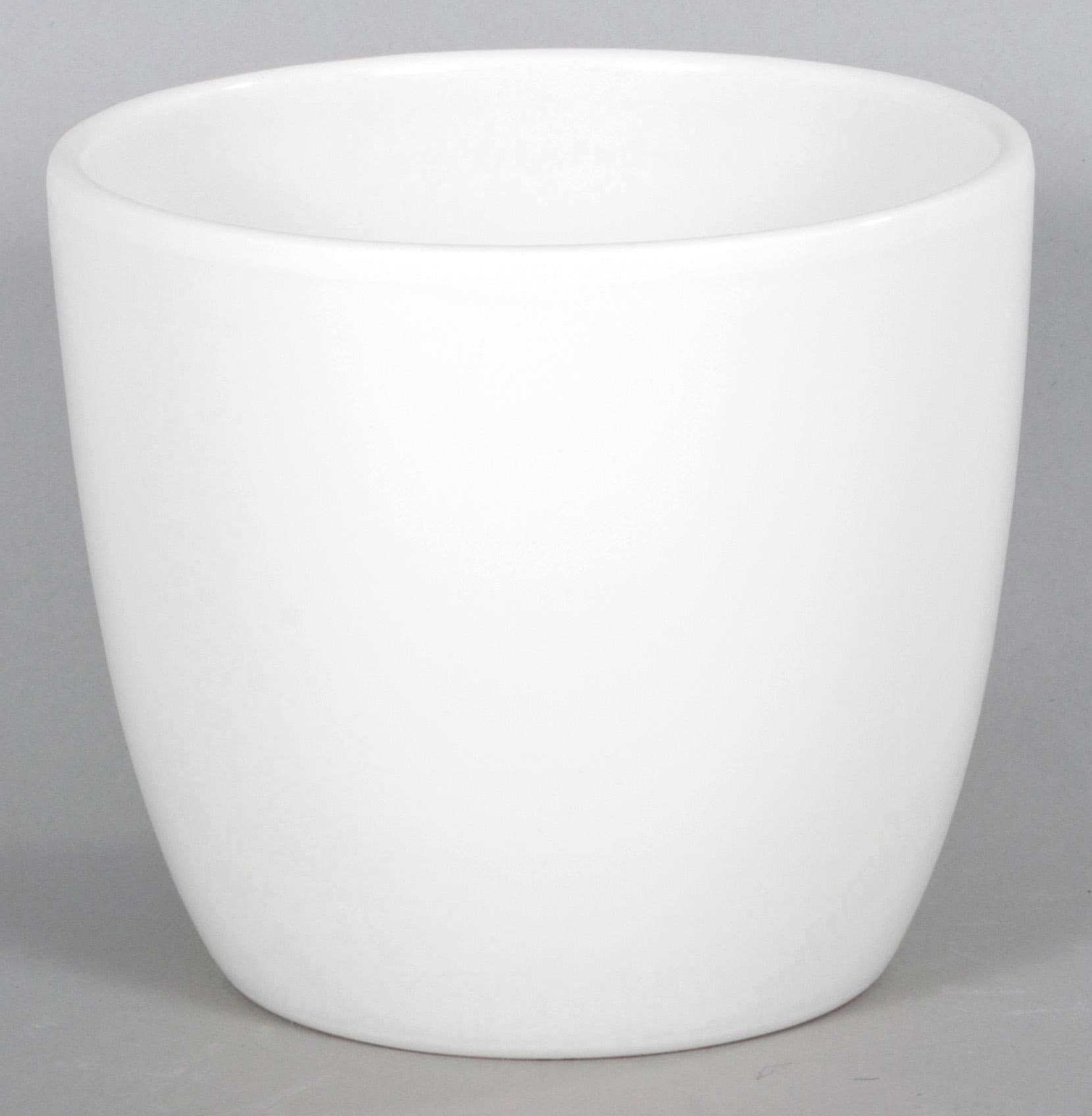 Obal na květník PRIMUS AROMAT keramický lesklý bílý d13x12cm
