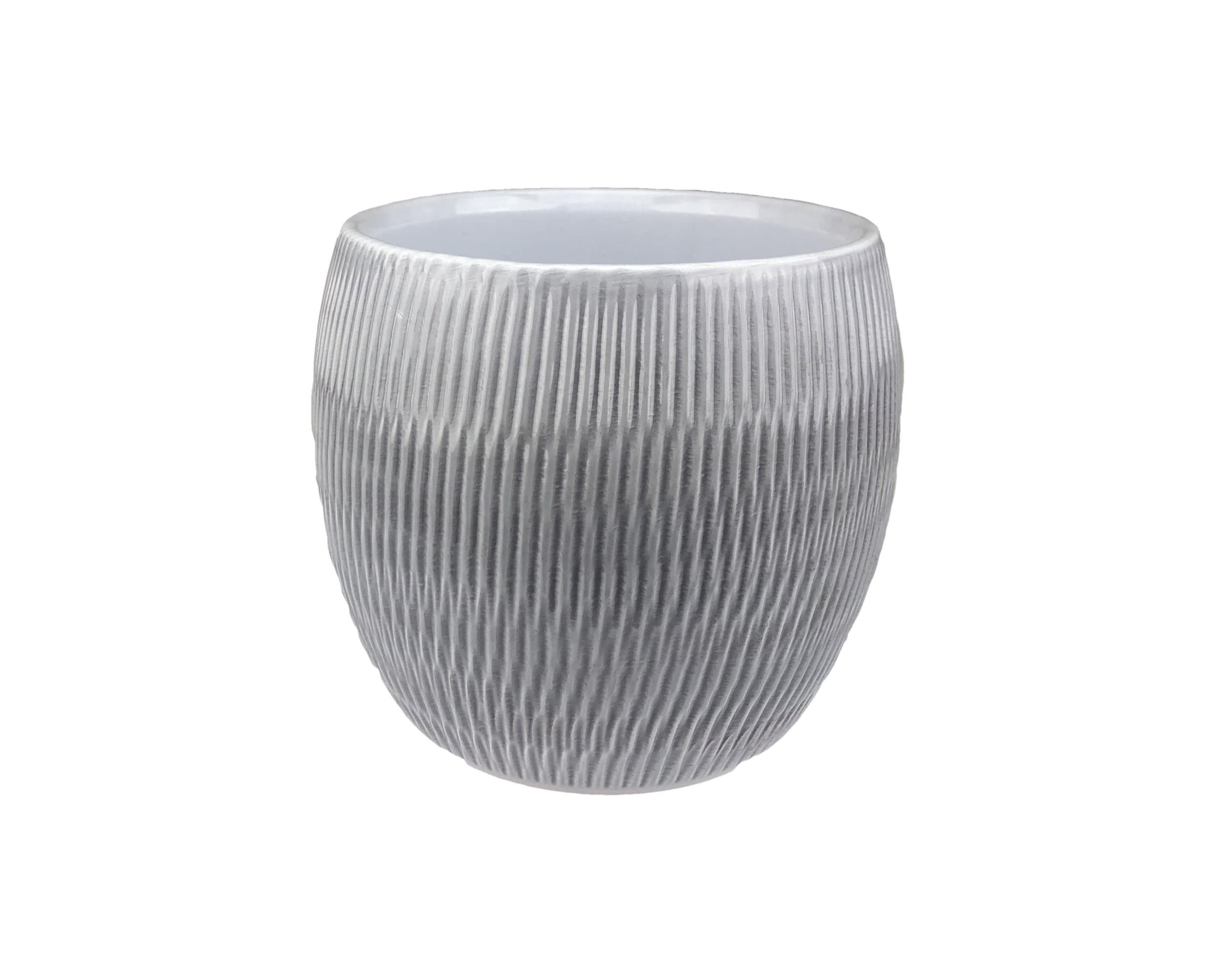 Obal Keramický PLISSEE pr.17 cm šedivý