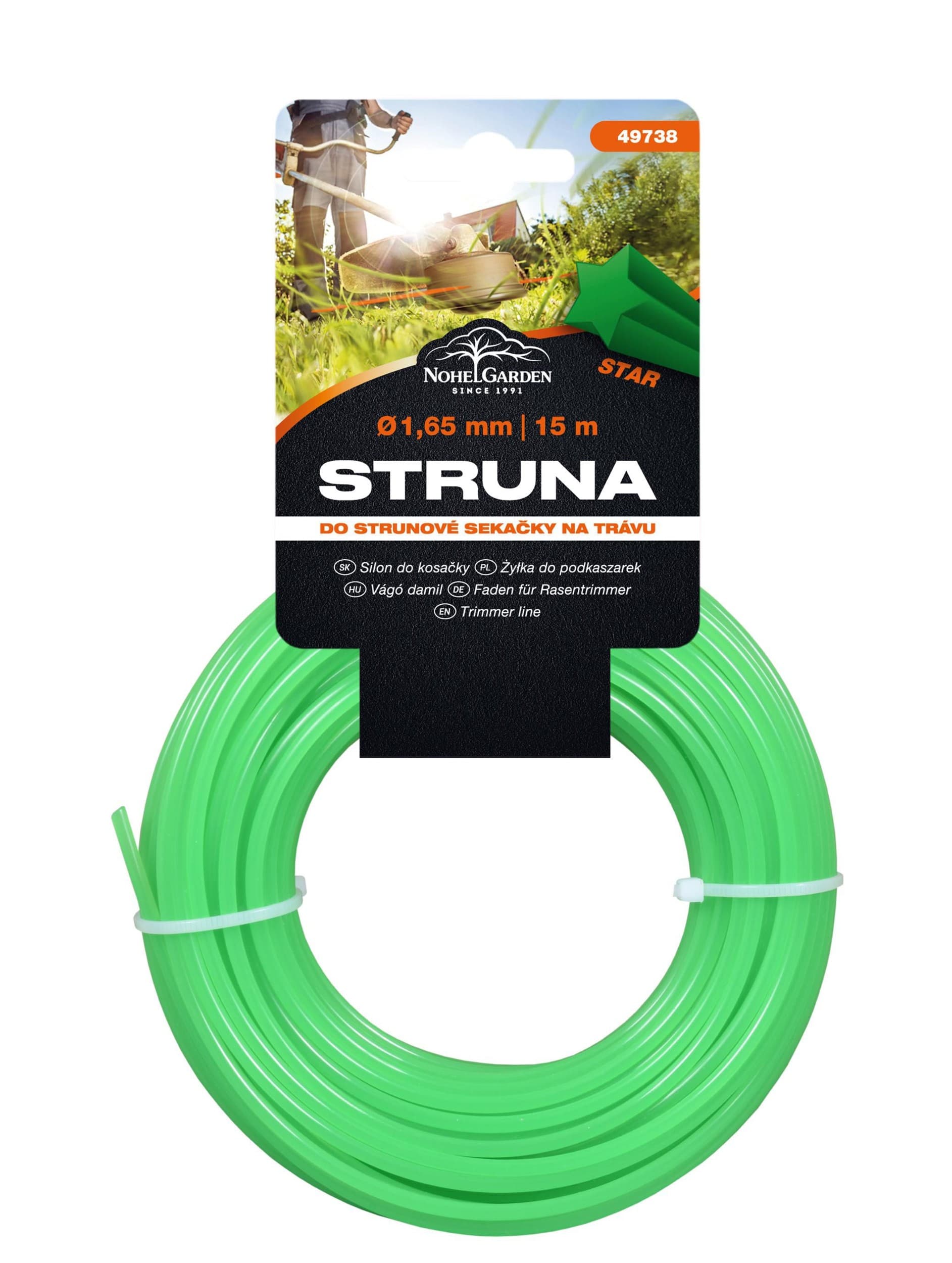 Struna do sekačky hvězda 1,65mmx15m