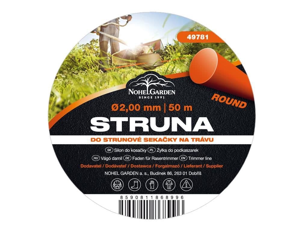 Struna do sekačky kulatá 2mmx50m