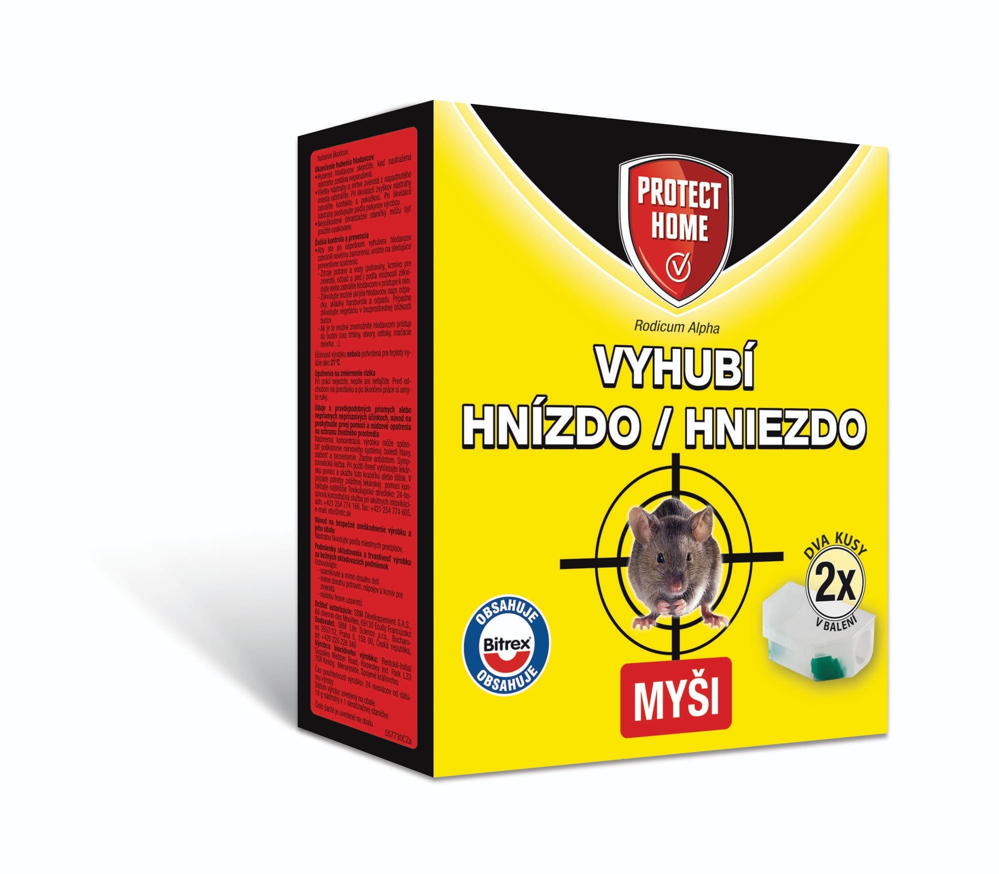 Rodenticid Rodicum Aplha proti myším 2x5g