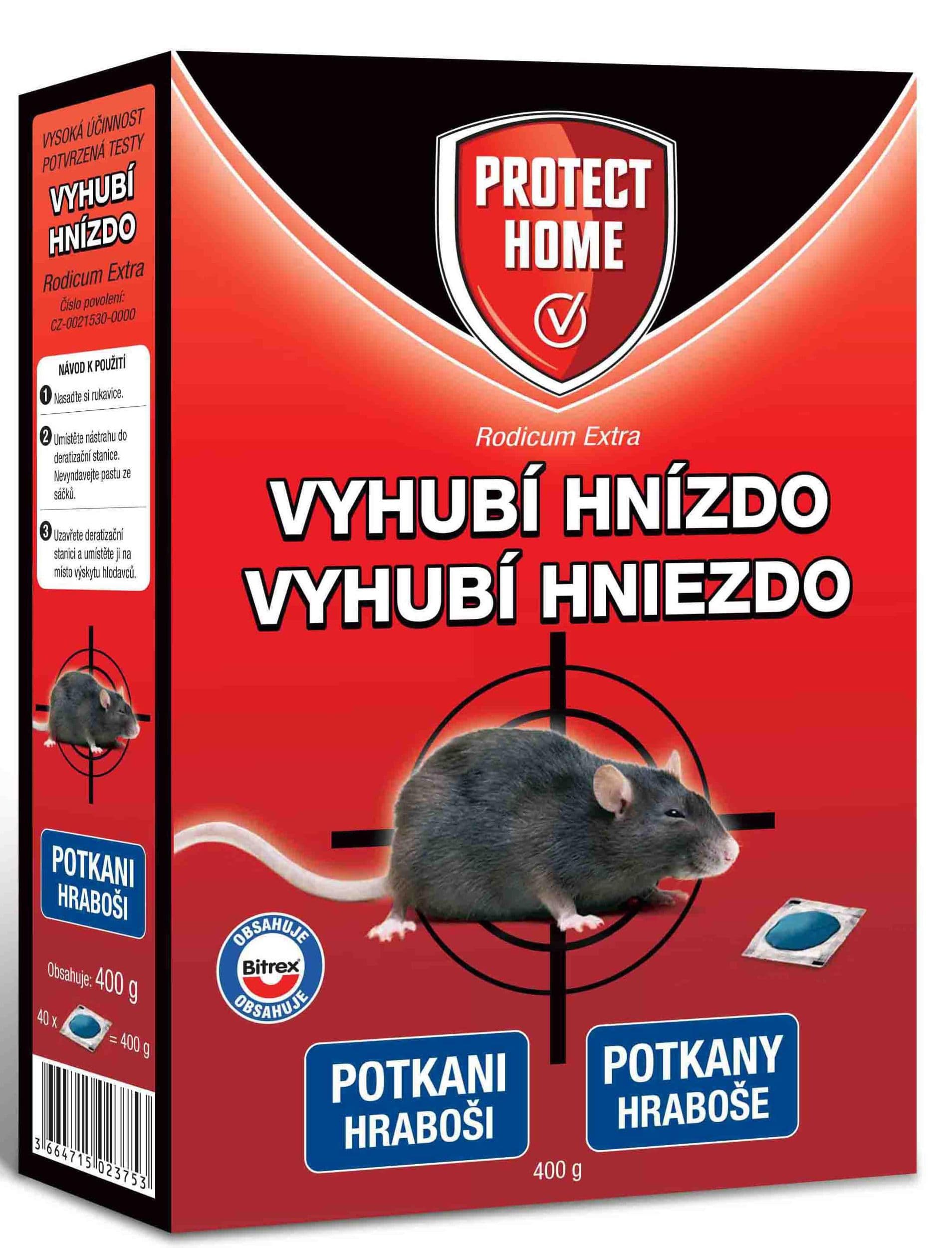 Rodenticid Rodicum extra proti potkanům a hrabošům 400g