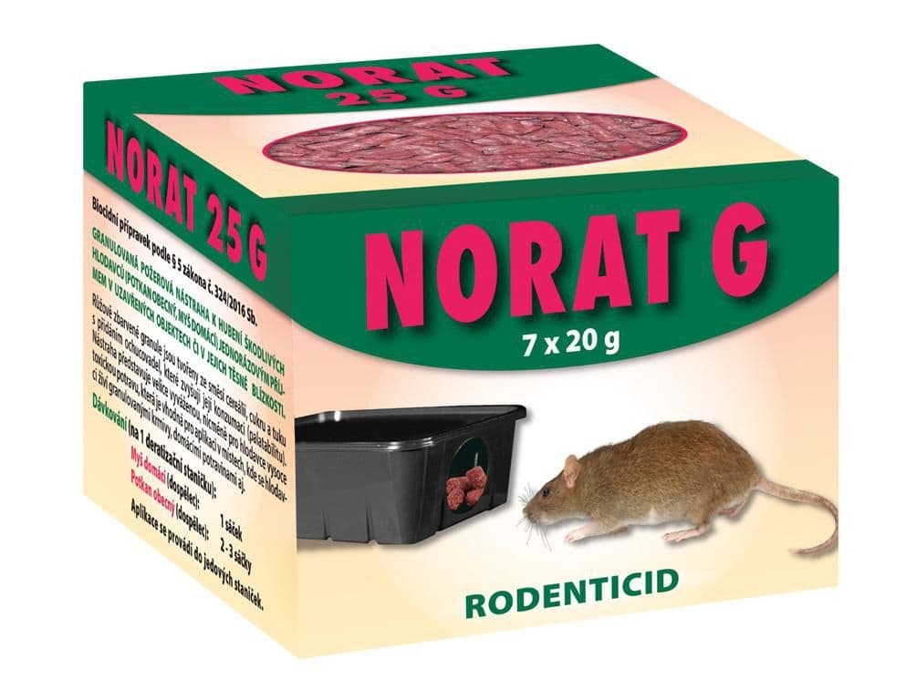 Rodenticid NORAT 25 G granule 7x20g