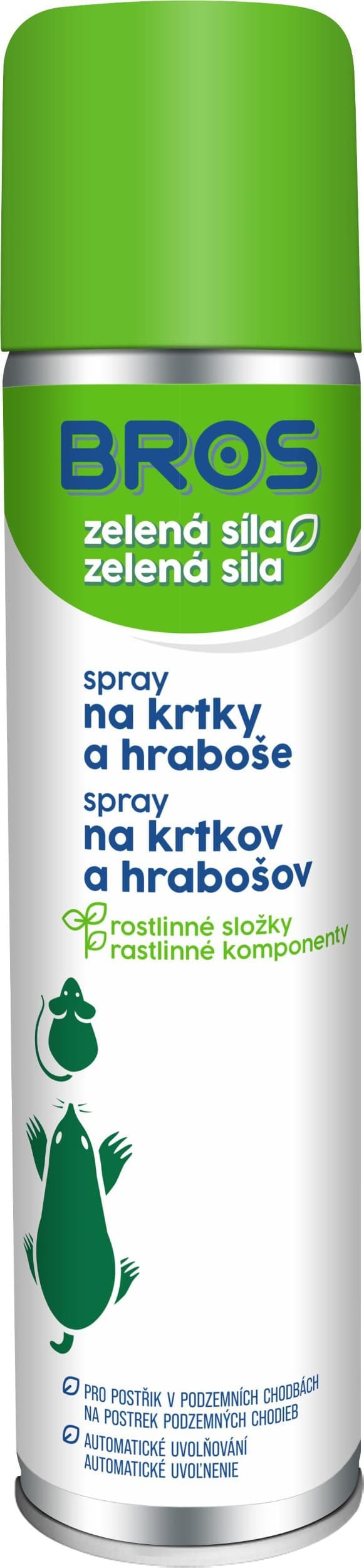 Sprej BROS ZELENÁ SÍLA na krtky a hraboše 400ml