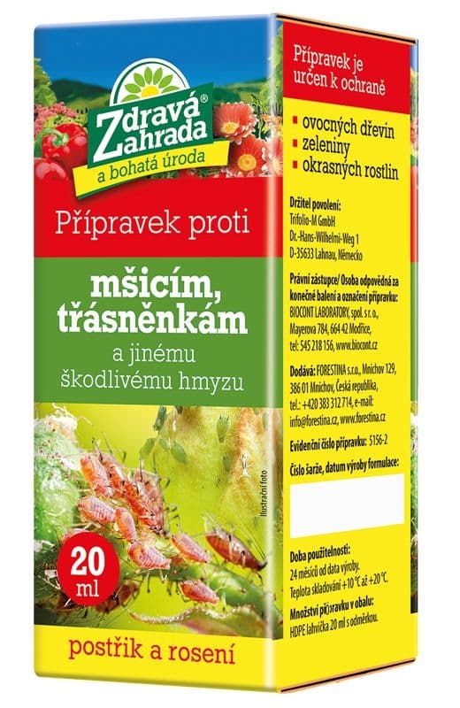 Zdravá zahrada Přípravek proti mšicím, třásněnkám a jinému škodlivému hmyzu 20 ml
