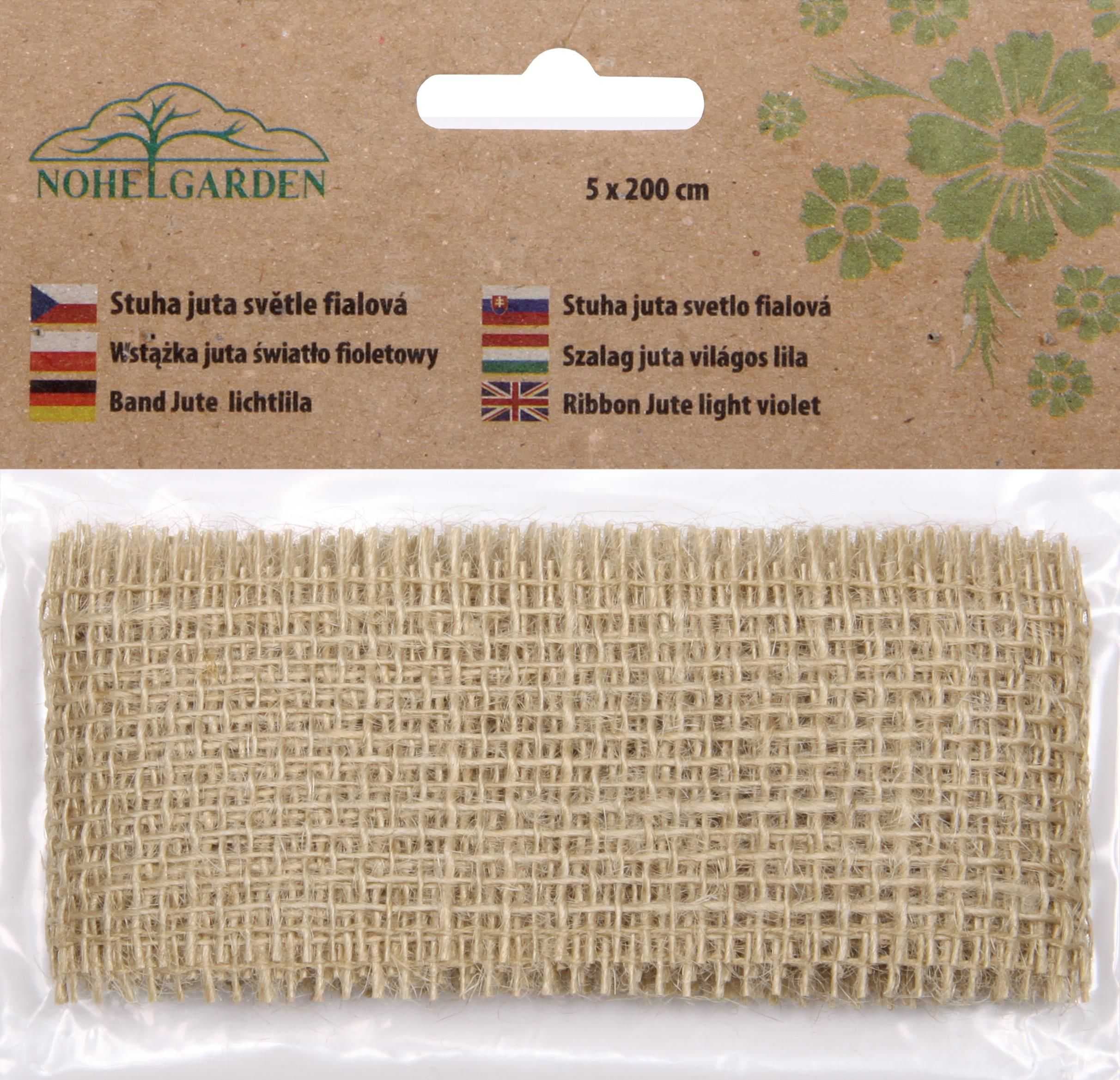 Stuha JUTA natural šířka 5cm, délka 2m