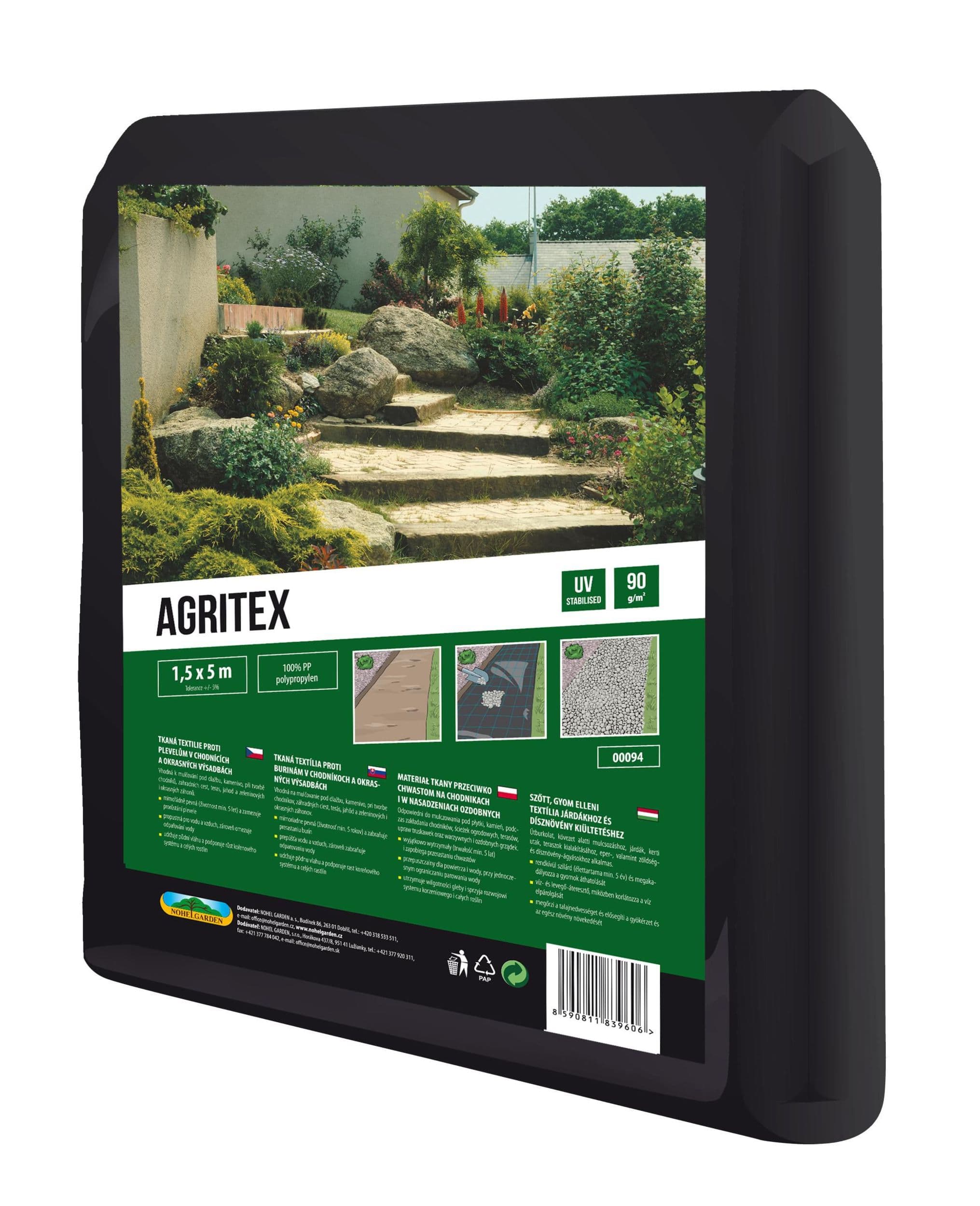 Textilie AGRITEX mulčovací tkaná černá 1,5x5m 90g