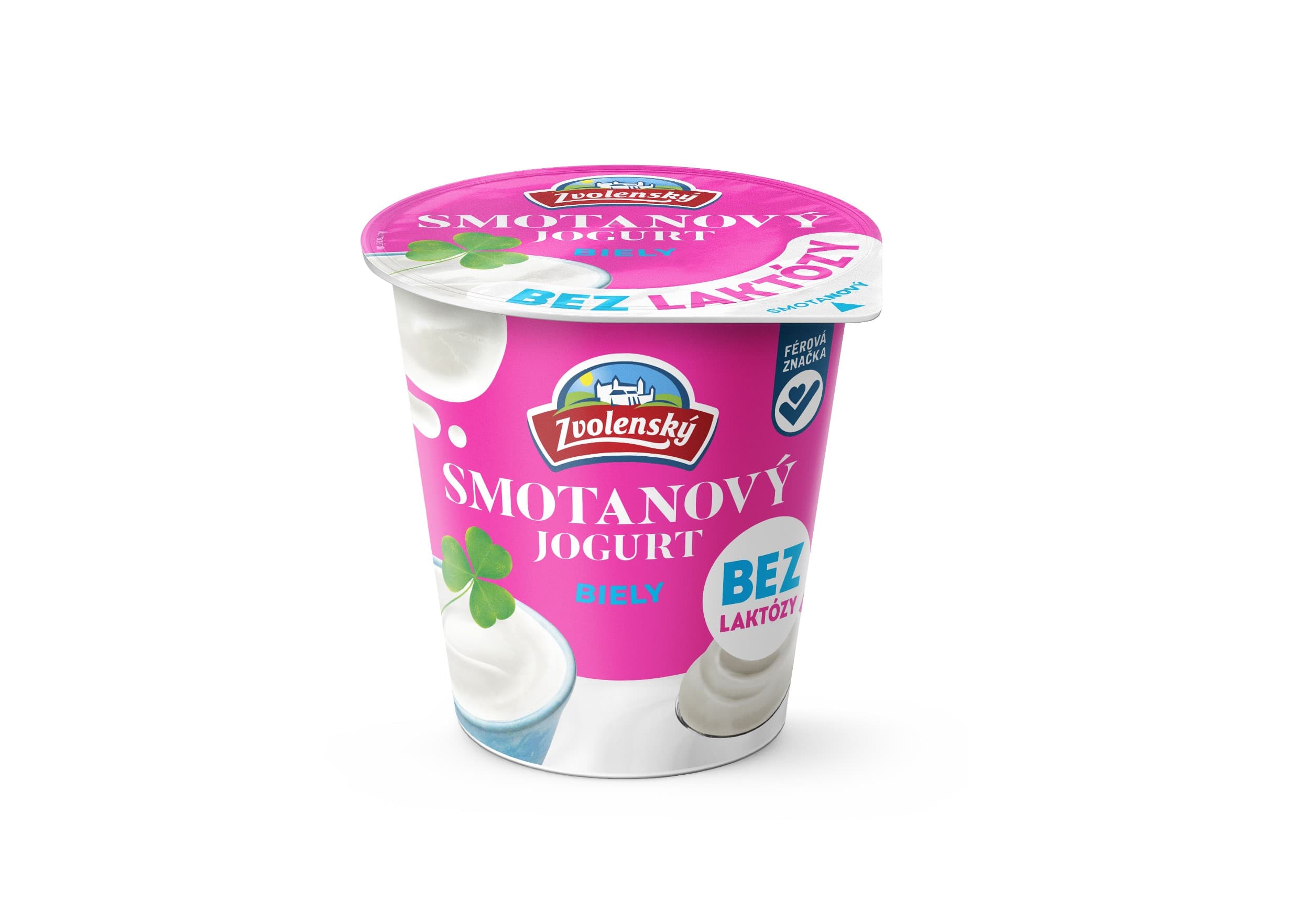 Zvolenský smetanový jogurt bez laktózy bílý 145g