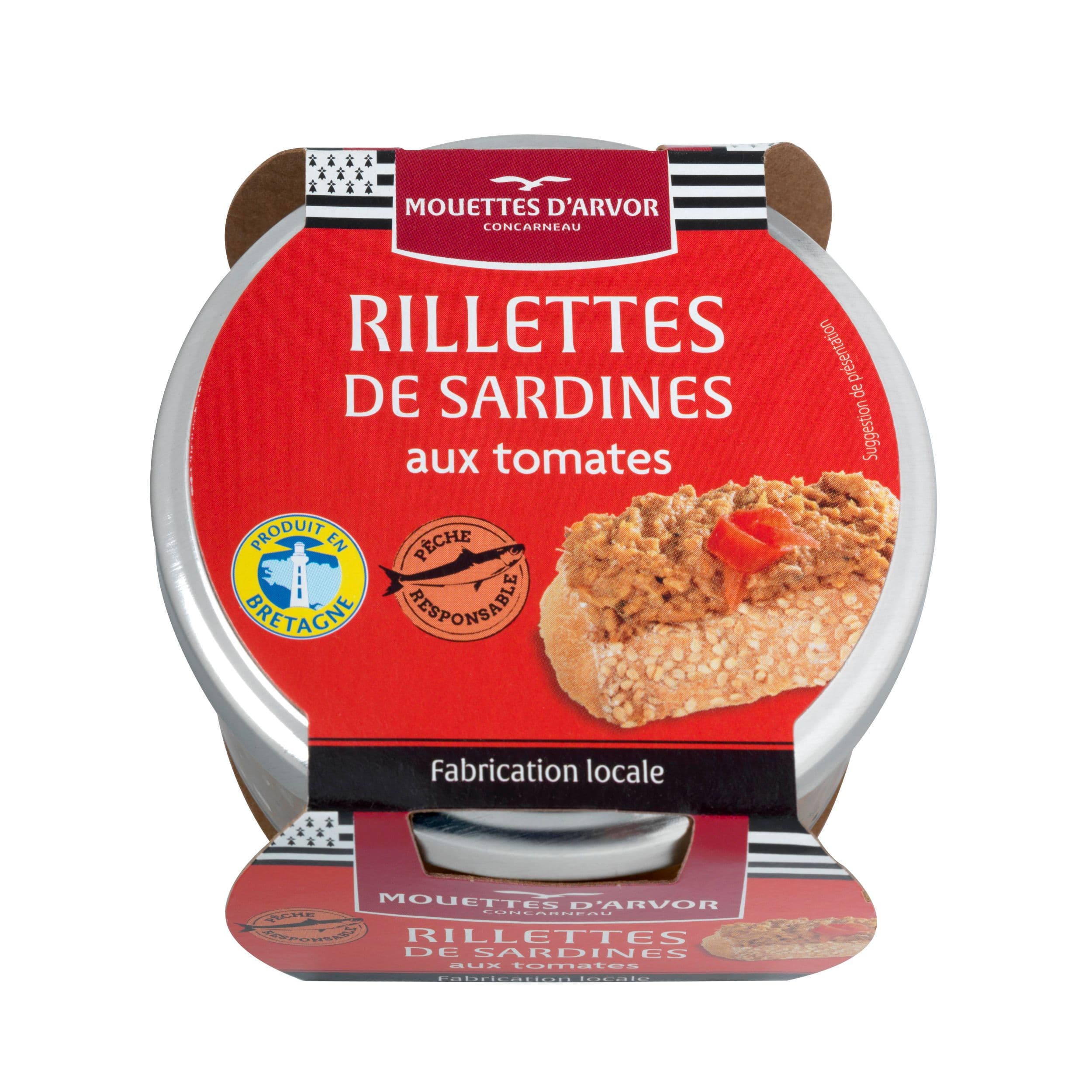 Mouettes d'Arvor Sardinková pomazánka s rajčaty 125 g